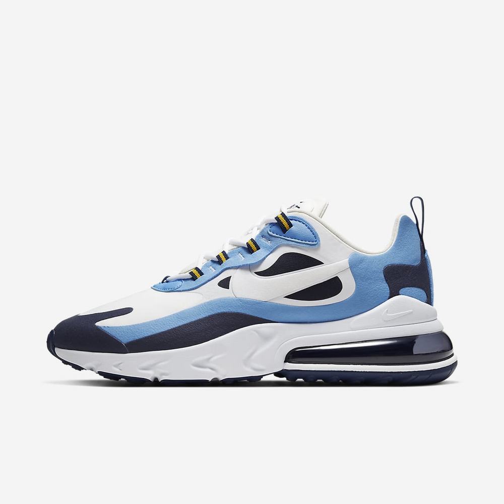 Sneakers Nike Air Max 270 React Blanche 9617-403 White/Midnight Navy/University Blue/White Homme | IGD-87565603